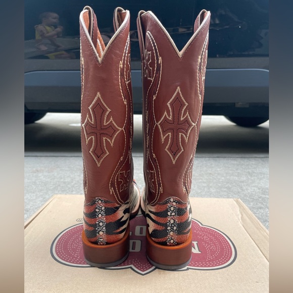 Nocona Boots Black Tiger Ray size 8.5 - Picture 5 of 10